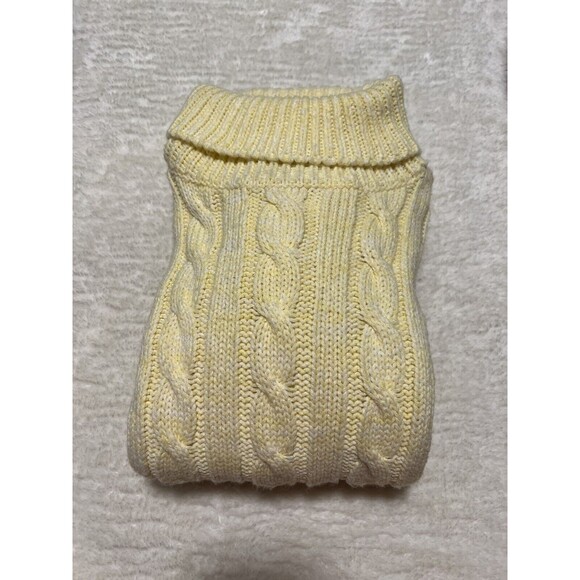 Basic Editions Womens Yellow Turtleneck Long Sleeve Chunky Knit Sweater Sz Large - Picture 7 of 10